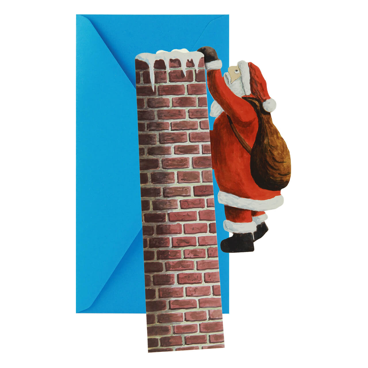 09-1807-4-Grusskarte-Nikolaus-am-Kamin-3 Weihnachtsmann am Schornstein