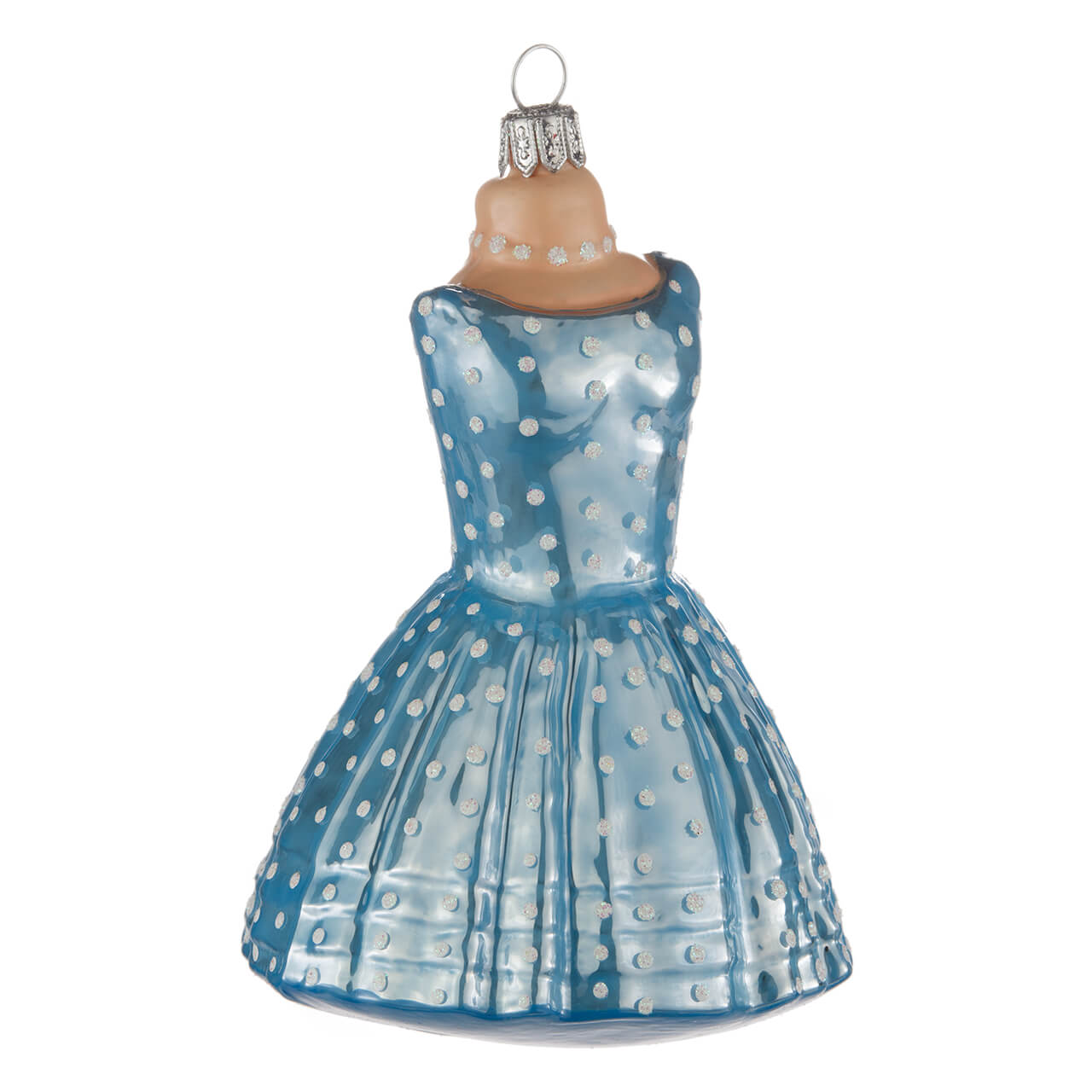 Christbaumkugel: Kleid (hellblau)