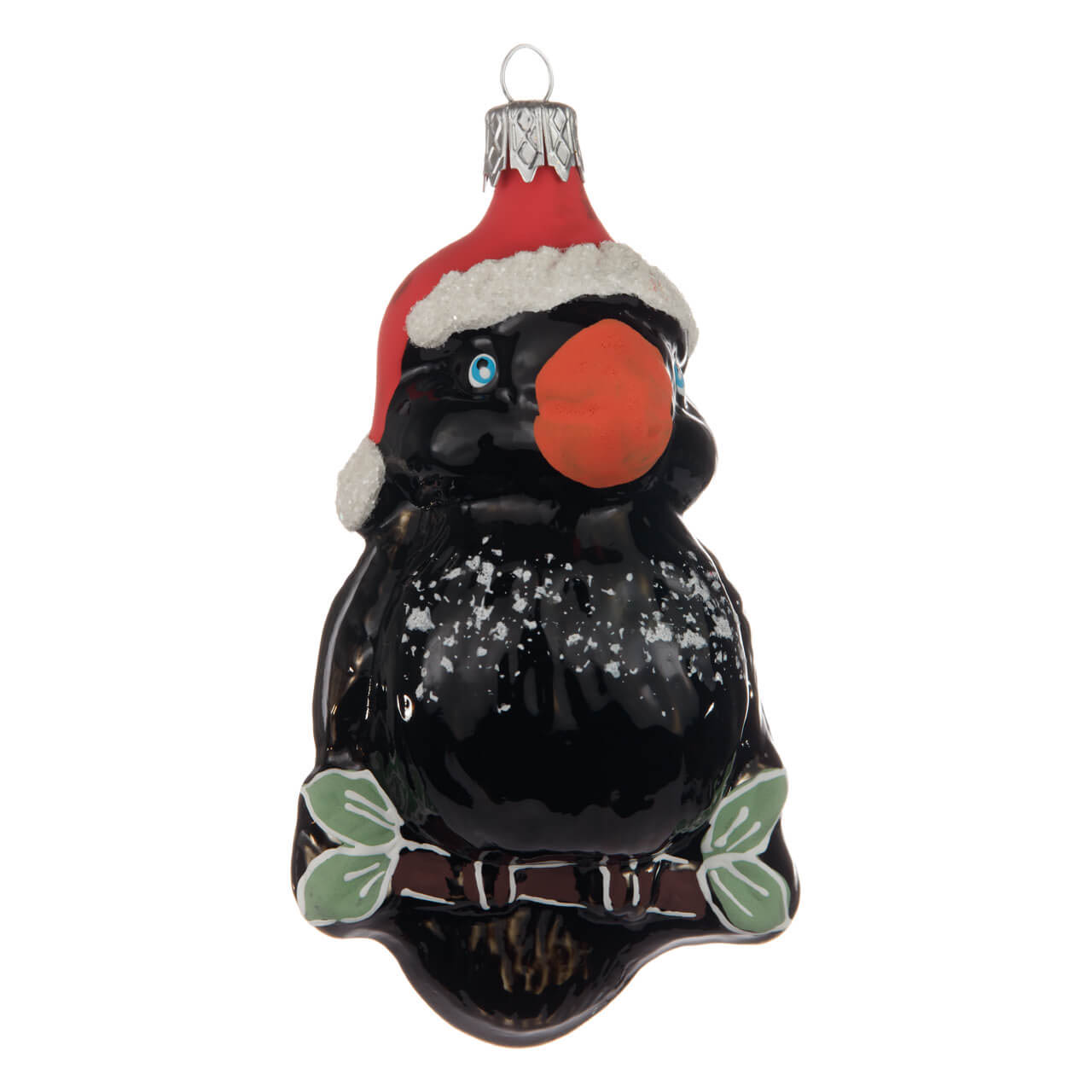 31-9058-2-Rabe-mit-Weihnachtsm-tze-1 Lustige Weihnachts-Amsel