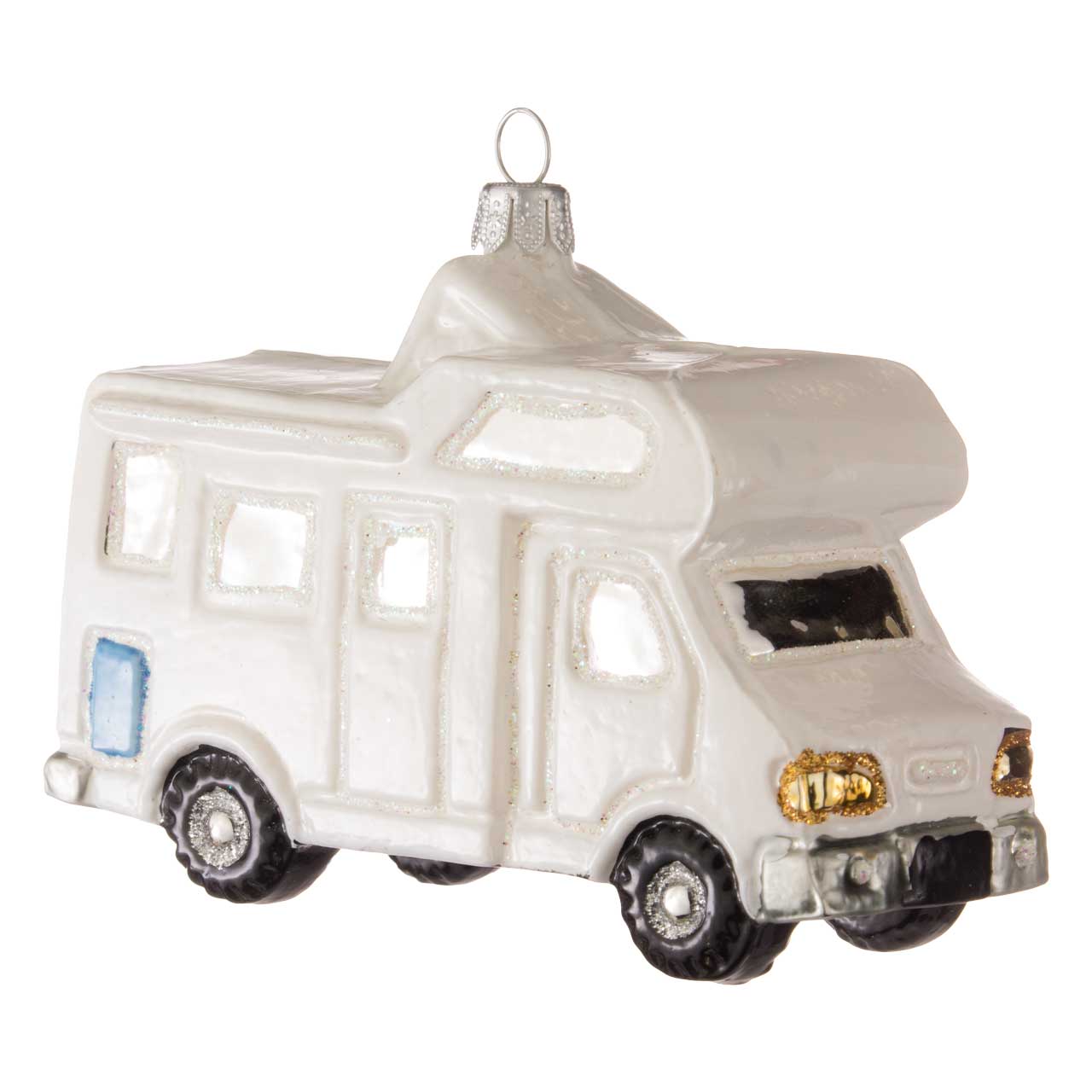Weißes Wohnmobil