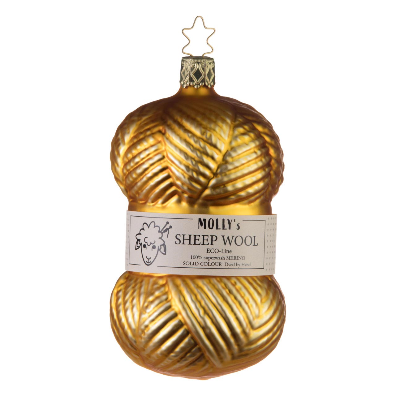 Christbaumkugel: Feine Wolle (gelb)