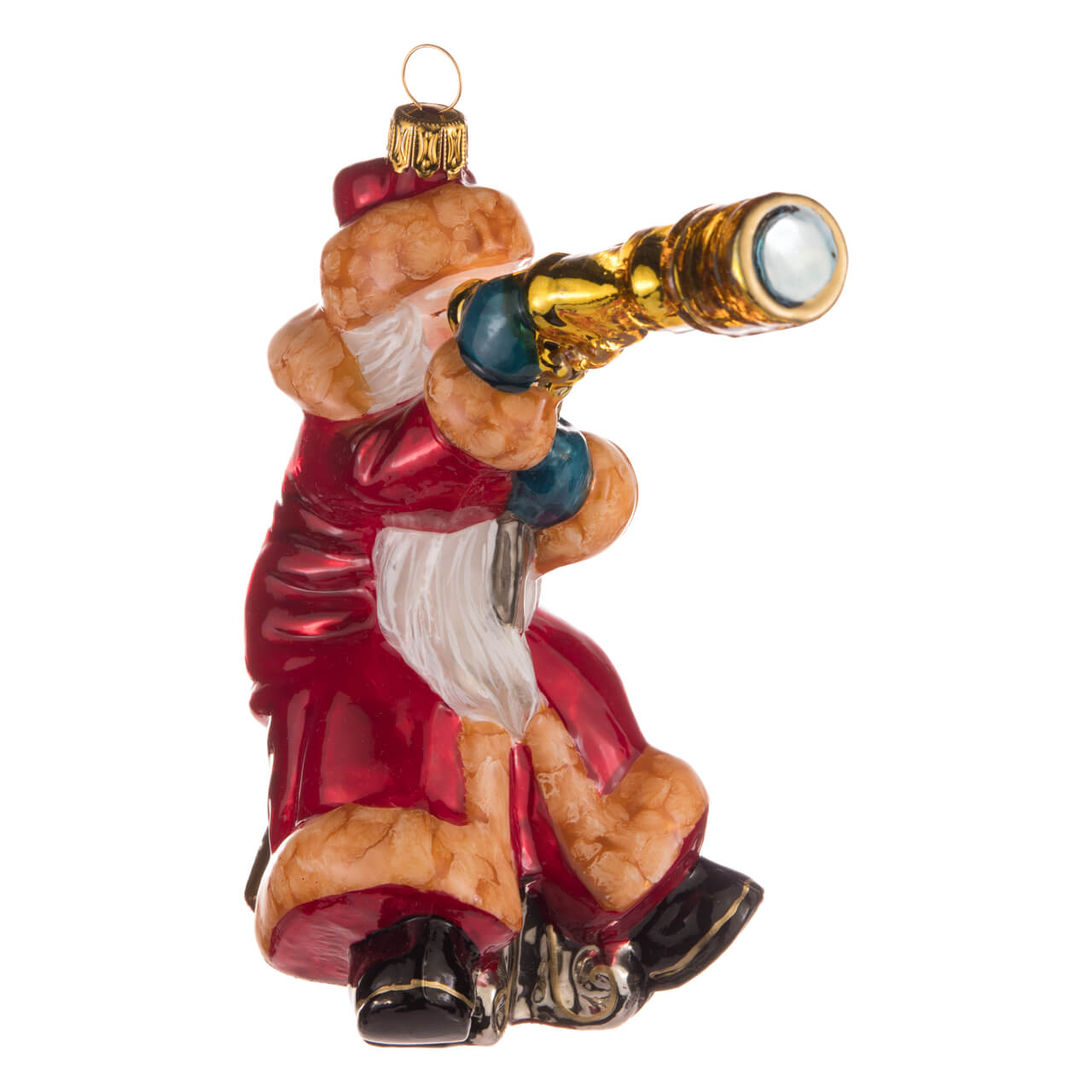 Weihnachtsmann mit Fernrohr Weihnachtsmann mit Fernrohr