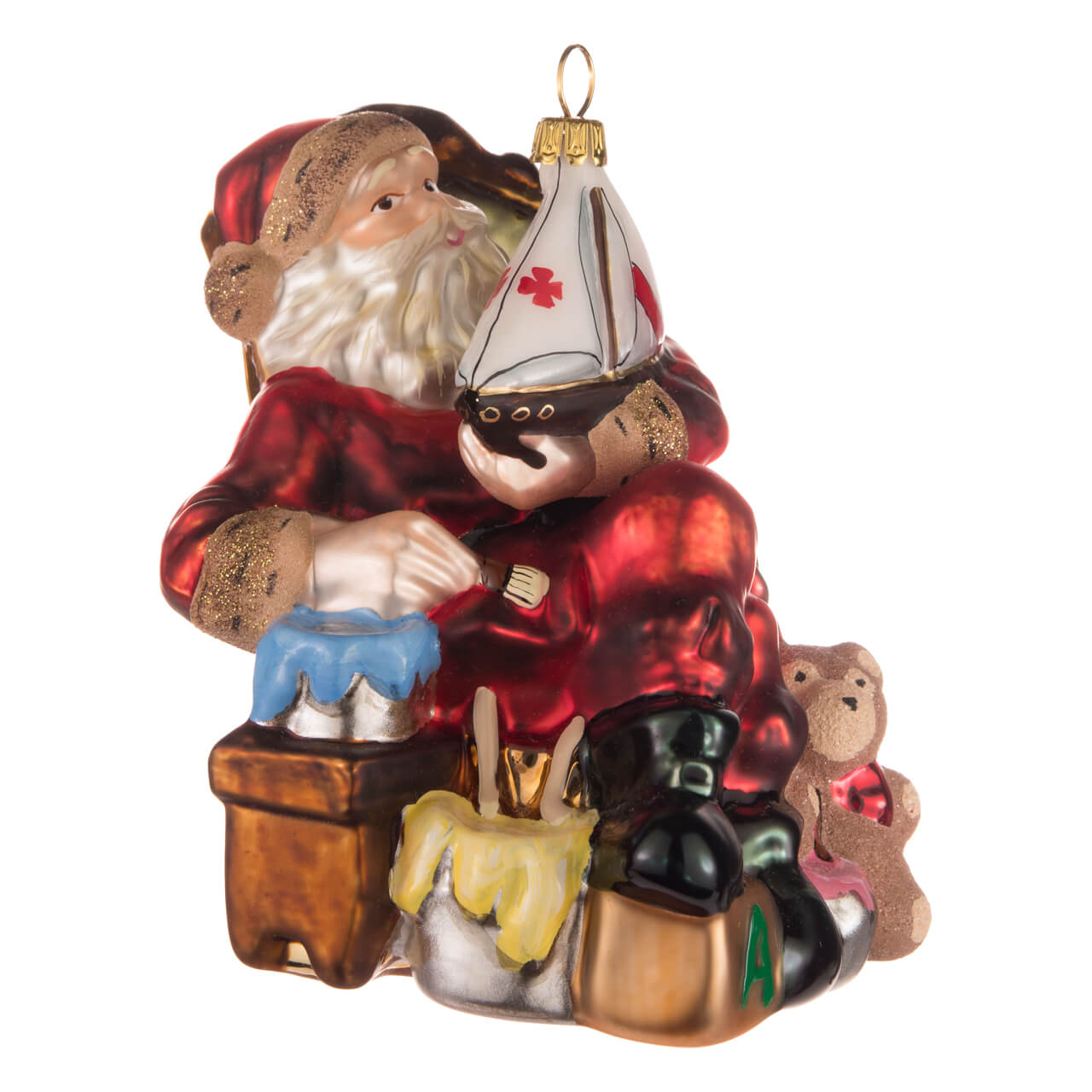Weihnachtsmann im Geschenke-Atelier Weihnachtsmann im Geschenke-Atelier